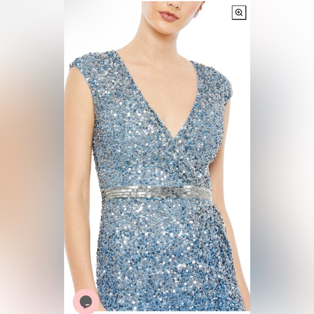 Cap sleeve Ombré sequin gown - Picture 3 of 3